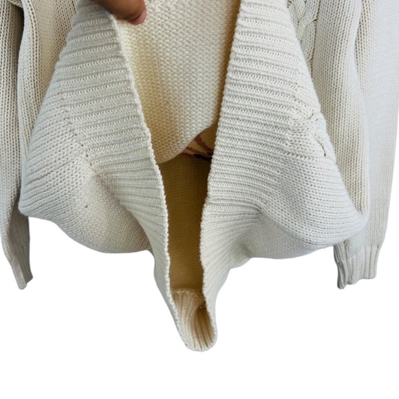 Vintage Kofi Wear Cream Knit Embroidered Floral Crew-Neck Long sweater Dress M - Picture 5 of 8